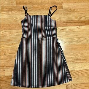 Urban Outfitters Black and Pink Striped Mini Dress